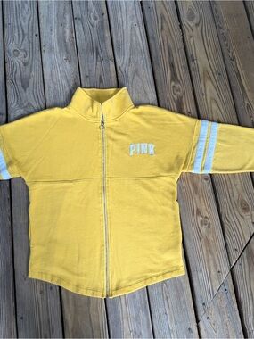Victoria’s Secret PINK Yellow Varsity Full Zip Jacket XS